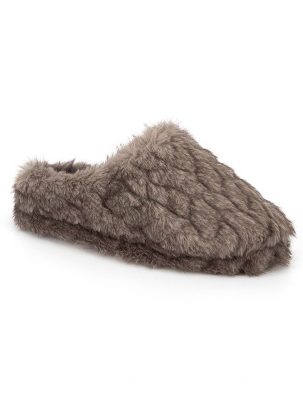 Isotoner texture fur slippers